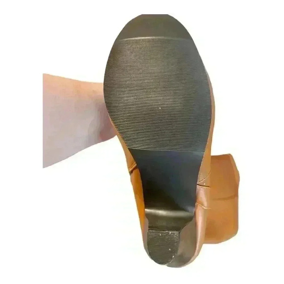 JustFab Afra Women's Knee High Boots Brown Size 8 Block Heel - Picture 7 of 8